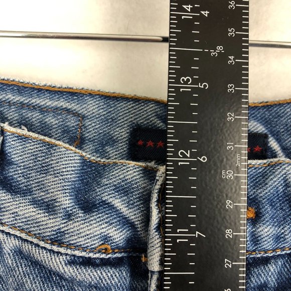 Bill Blass VTG Women's Size 6 Easy Fit Blue Custom Painted Distressed Mom Jeans - Picture 7 of 15